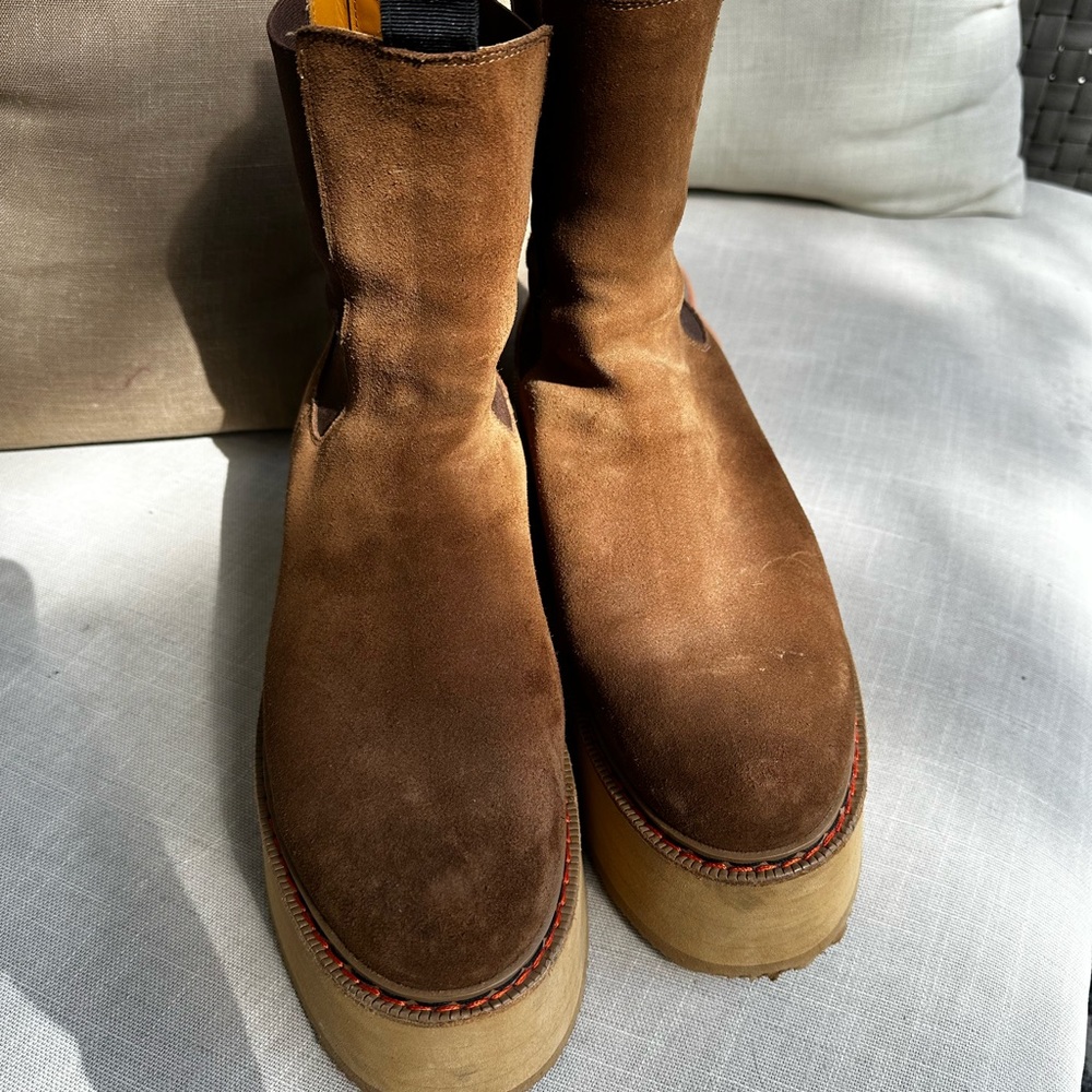 R13 Double Stack Suede, Platform Boots. Simply The Coolest. $1280 Comfortable! View 2